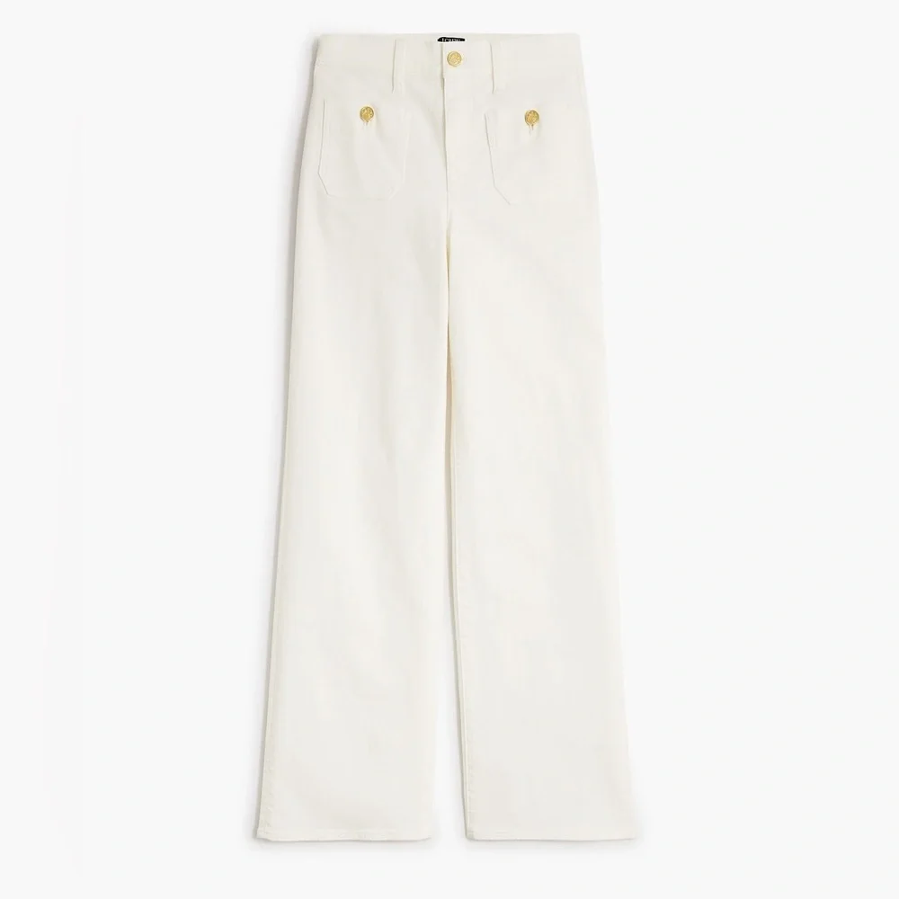 J.CREW White Tall slim wide-leg sailor jean in all-day stretch Size 32 Tall - Picture 5 of 5